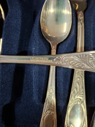 Cubertería Solingen Bañada en Oro 120 Piezas nueva