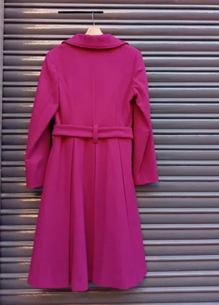 Abrigo vintage lana fucsia T.38