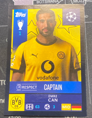 141 EMRE CAN BLACK NEGRO CHAMPIONS STICKERS 25 26