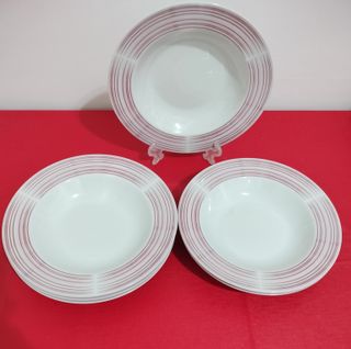 6 Piatti Profondi in Porcellana