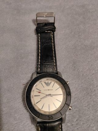 Reloj Emporio Armani Negro y Plateado