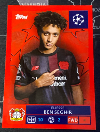133 BEN SEGHIR RED ROJO CHAMPIONS STICKERS 25 26