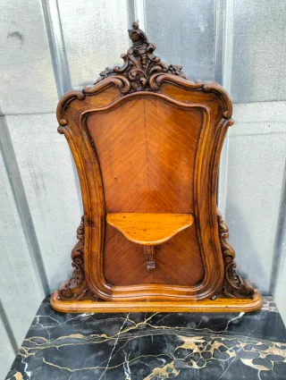 Coppia comodini marmo e legno