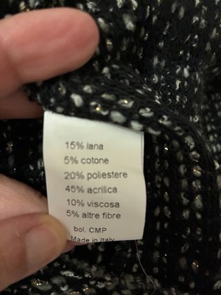 Golfino donna con catena oro e grigio