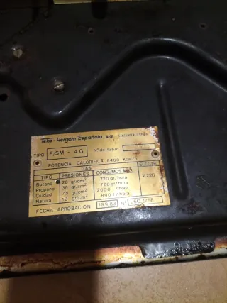 Cocina de gas 4 fuegos