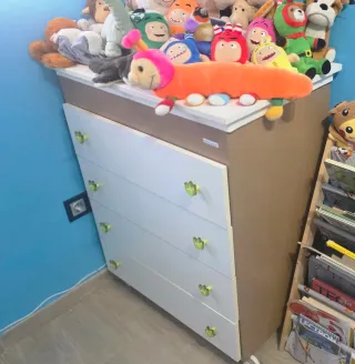 Cuna-Cama y armario y de regalo la cómoda bañera