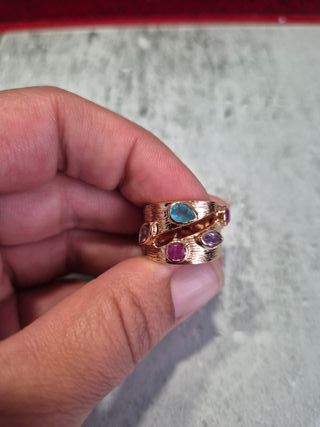 Anillo Vidal multicolor 17mm