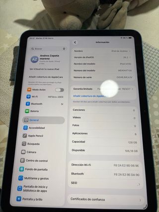iPad Apple A16 Blu