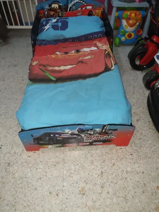 Cama  niños Cars Rayo McQueen 140cm con colchon nu