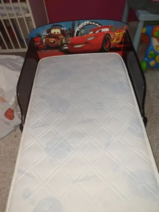 Cama  niños Cars Rayo McQueen 140cm con colchon nu