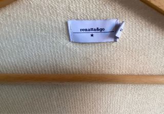 Chaqueta beige rayas azul claro manga ancha