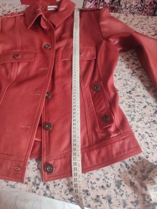 Cazadora Piel Mujer Roja