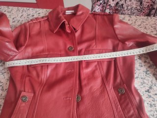 Cazadora Piel Mujer Roja