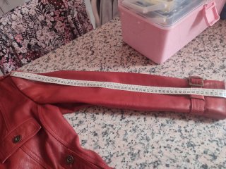 Cazadora Piel Mujer Roja