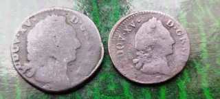 🇫🇷 2 Monedas de Luis XV de Francia. Siglo XVIII