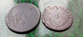 🇫🇷 2 Monedas de Luis XV de Francia. Siglo XVIII