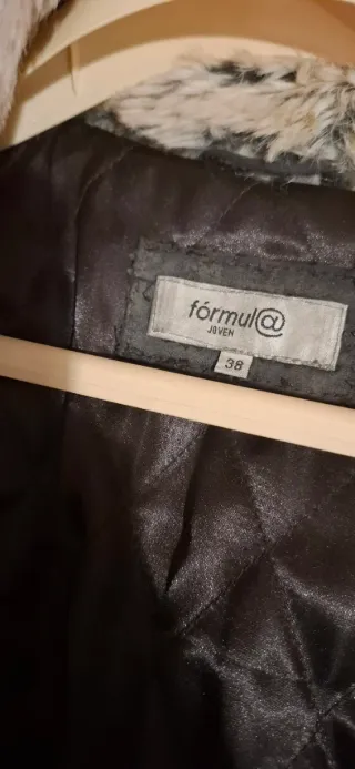 Abrigo pelo El Corte Inglés beige/marrón