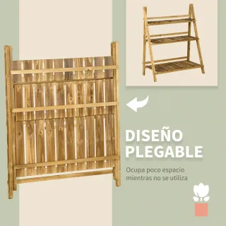 Estantería Madera 3 Niveles Plantas
