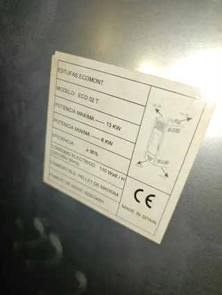 Estufa de pellets eco 02 T