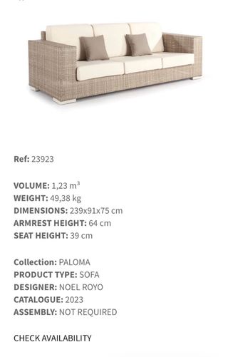 Conjunto sillones y mesa exterior mimbre