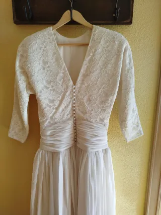 Vestido de Novia encaje y gasa