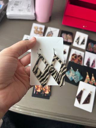 Pendientes Diamante Cebra