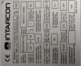 Unidad de Cámara Frigorífica INTARCON