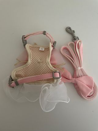 Arnés y Correa para Perro/Gato Rosa talla S