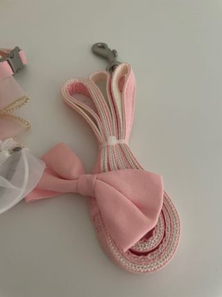 Arnés y Correa para Perro/Gato Rosa talla S