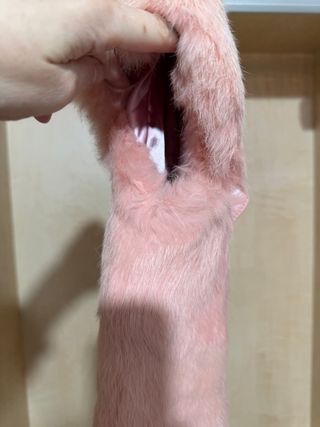 Chaleco pelo rosa suave Talla S