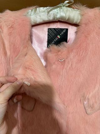 Chaleco pelo rosa suave Talla S