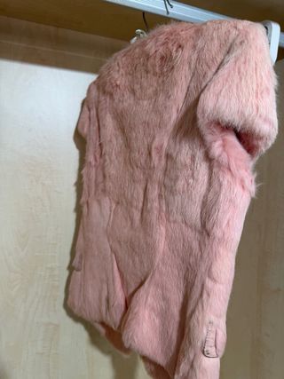 Chaleco pelo rosa suave Talla S