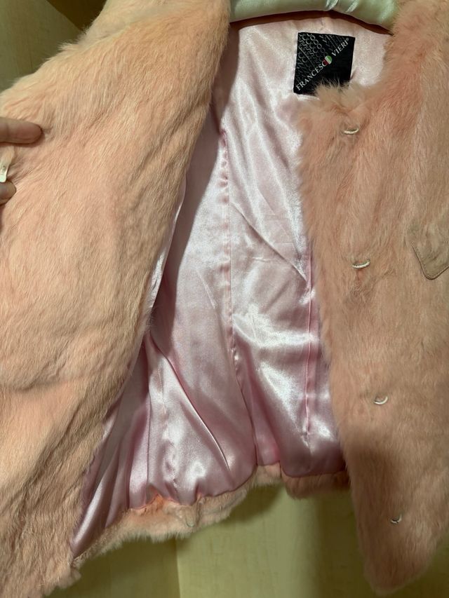 Chaleco pelo rosa suave Talla S