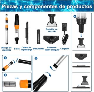 NUEVO! Limpiafondos Piscina Eléctrico 3 en 1