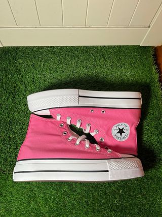 Converse Ctas Hi Rosa con Plateau