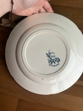 Plato llano Terre de Fer azul y marrón