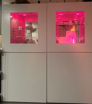 Vitrina Besta Cristal Madera