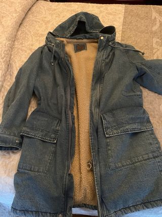 Abrigo largo Zara azul