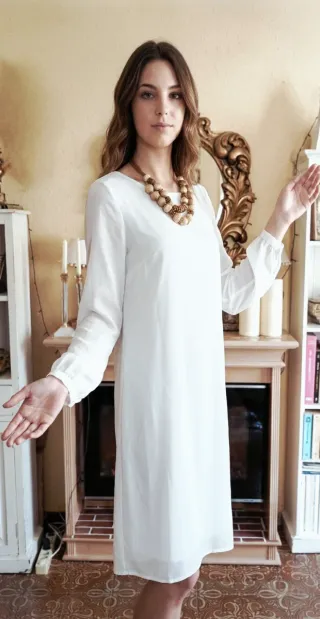 Abito in gasa bianco Atmosphere taglia unica