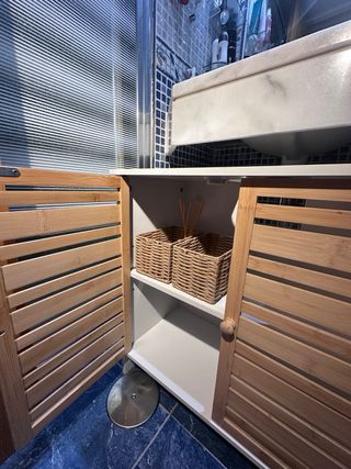 Mueble de Baño Bambú Blanco