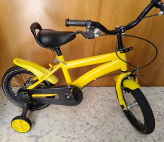 Bicicleta infantil amarilla 3 años