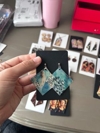 Pendientes Cuadrados Diseño Animal Print