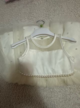 Vestido de fiesta blanco talla 3T