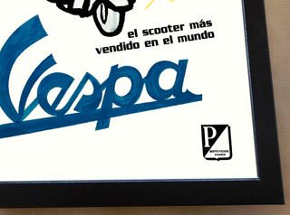 Quadro Vespa 'Mundo' ● Cornice in legno 48 x 33 cm