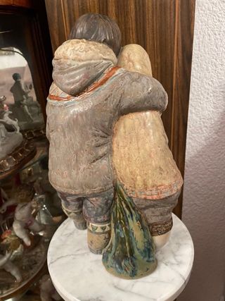 Lladro Niños del Ártico Porcelana Gres