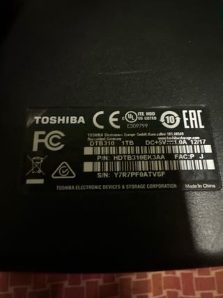 Disco Duro Externo Toshiba 1TB USB 3.0