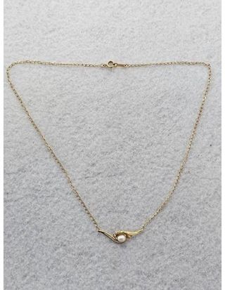 COLLAR ORO 18KT CON 1 PERLA 3.4GR