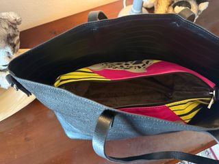 Borsa shopper YNot? nera + pochette fantasia