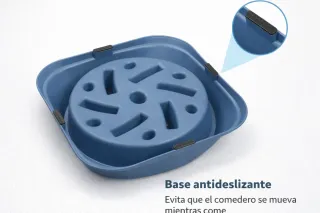 Comedero lento + Cepillo quitanudos