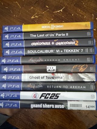 Lote 12 Juegos PS4: Mortal Kombat, Doom, FC25...